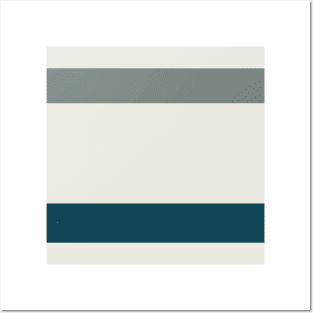 A super combination of Dark Teal, Light Grey, Neon Tangerine and Trolley Grey stripes. Posters and Art